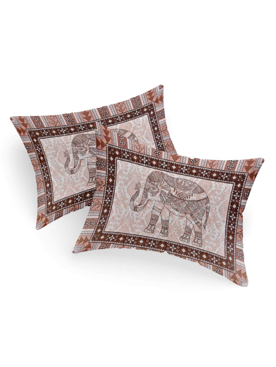 cotton jaipuri print king size bedsheet with 2 pillow covers - 17397753 - Standard Image - 1