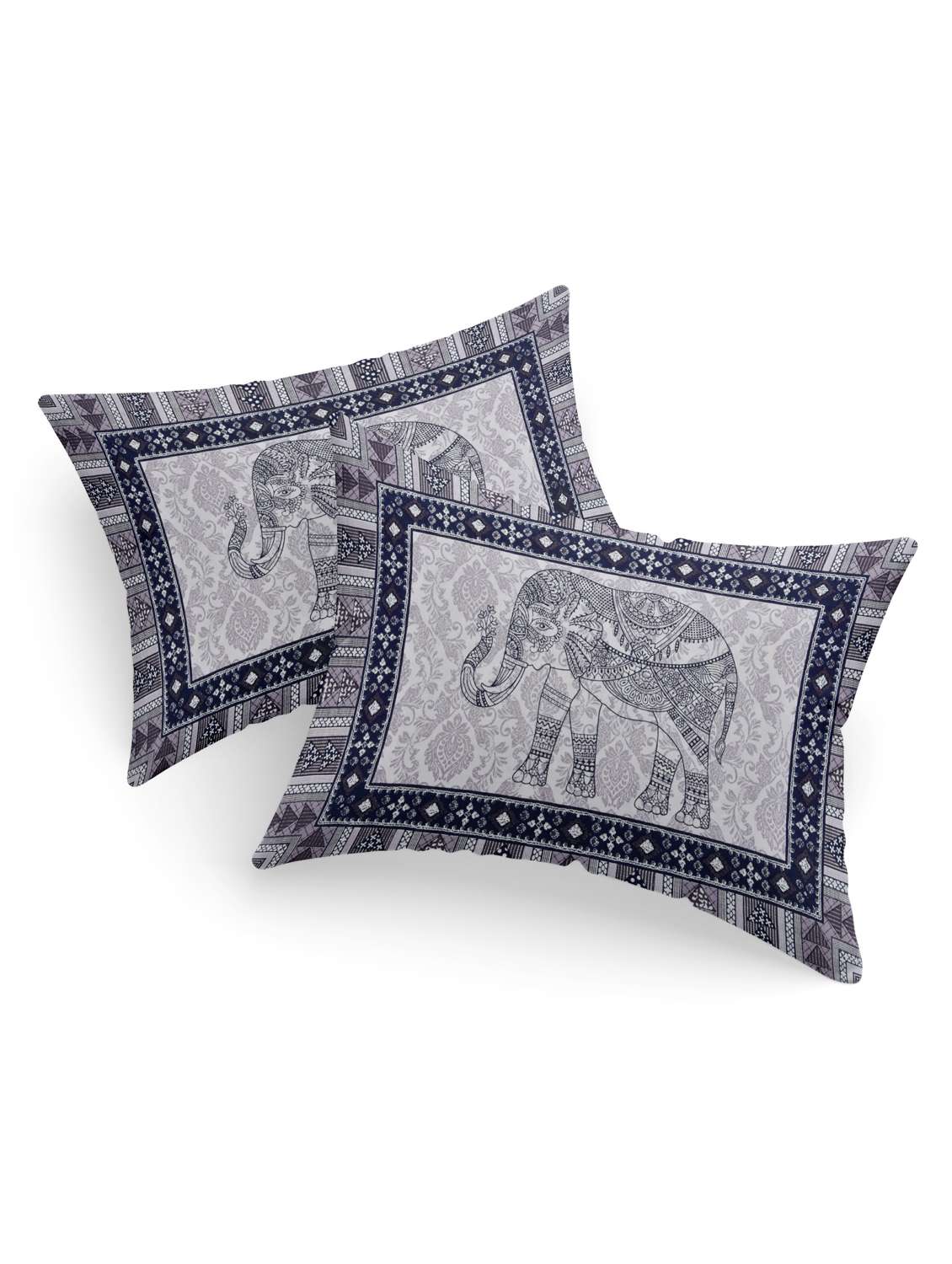  cotton jaipuri print king size bedsheet with 2 pillow covers - 17397754 -  Standard Image - 1