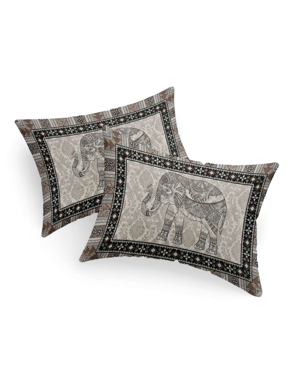  cotton jaipuri print king size bedsheet with 2 pillow covers - 17397755 -  Standard Image - 1