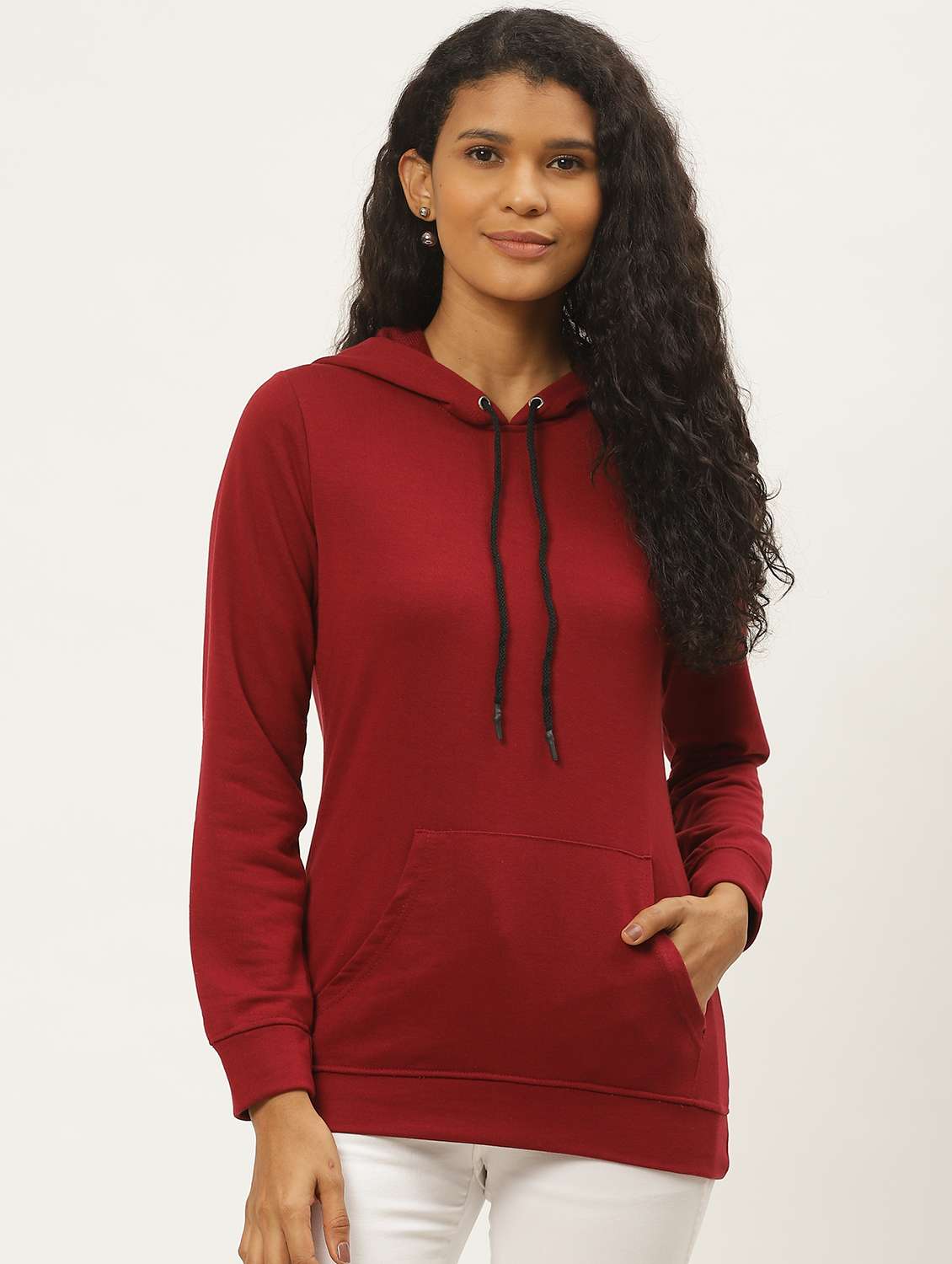 hooded neck fleece sweatshirt - 17398747 - Zoom Image - 0