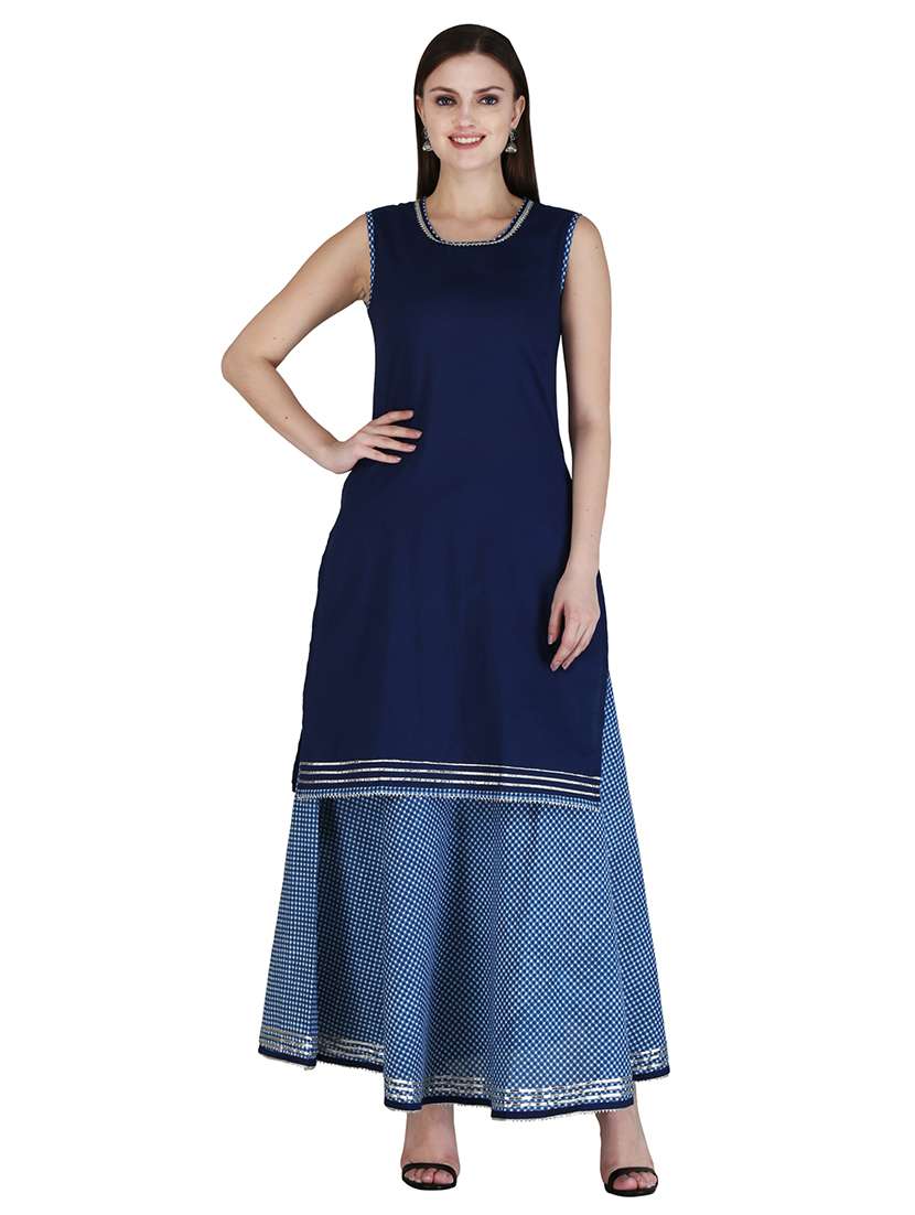 gota patti kurta with sharara set