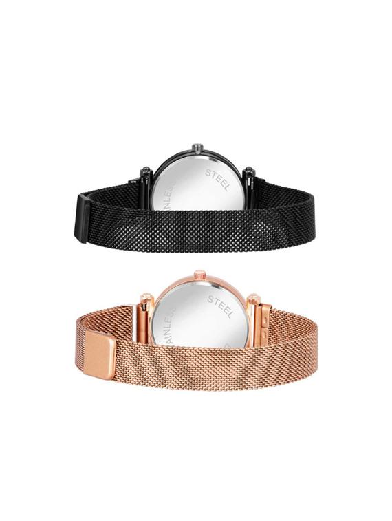 hrv laxurius looking black dial magnet belt girl and women watch magnet belt analog analog watch - 17400112 -  Standard Image - 1