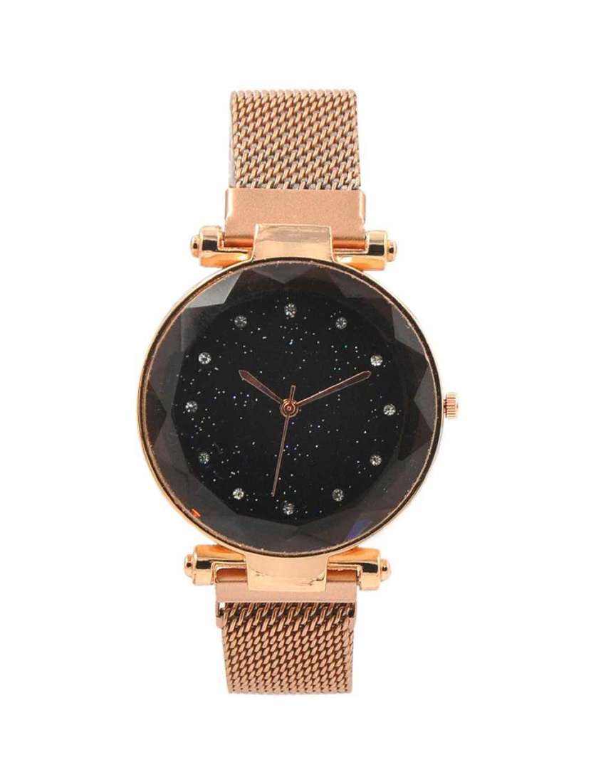 bolun luxury mesh magnet buckle starry sky quartz watches for girls fashion mysterious rose gold lady analog watch 