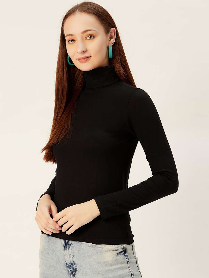 turtle neck solid top  - 17401833 -  Standard Image - 1