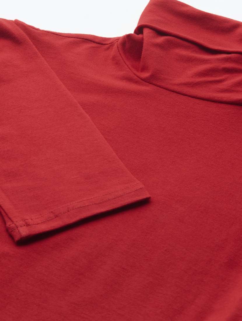 turtle neck solid top - 17401835 - Standard Image - 4