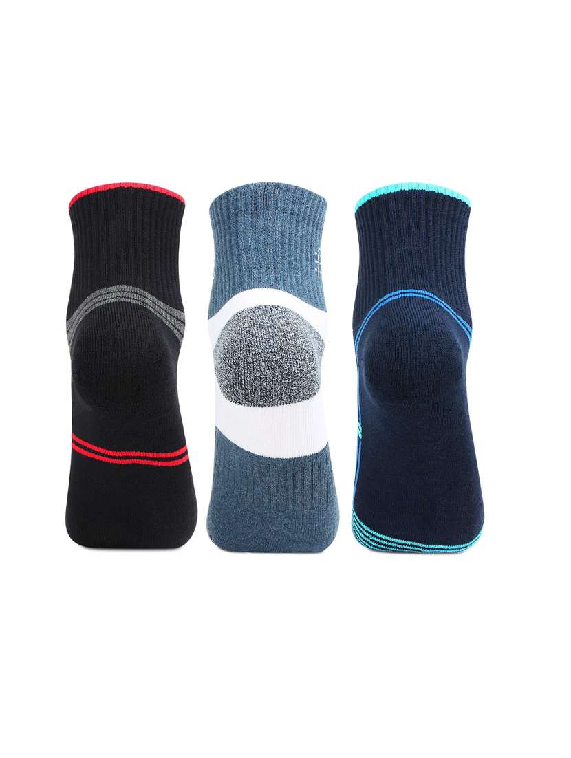 Men Pack Of 3 Striped Above Ankle Length Socks
