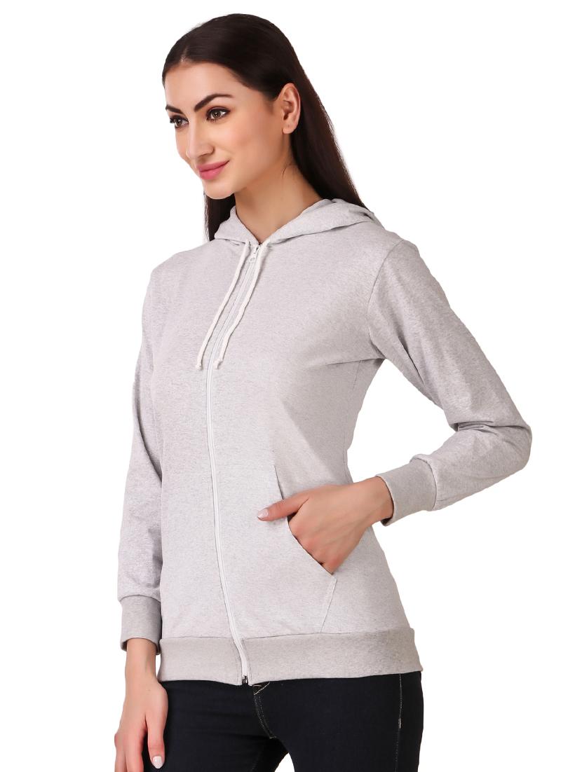 hooded neck zip up sweatshirt - 17403199 - Standard Image - 1