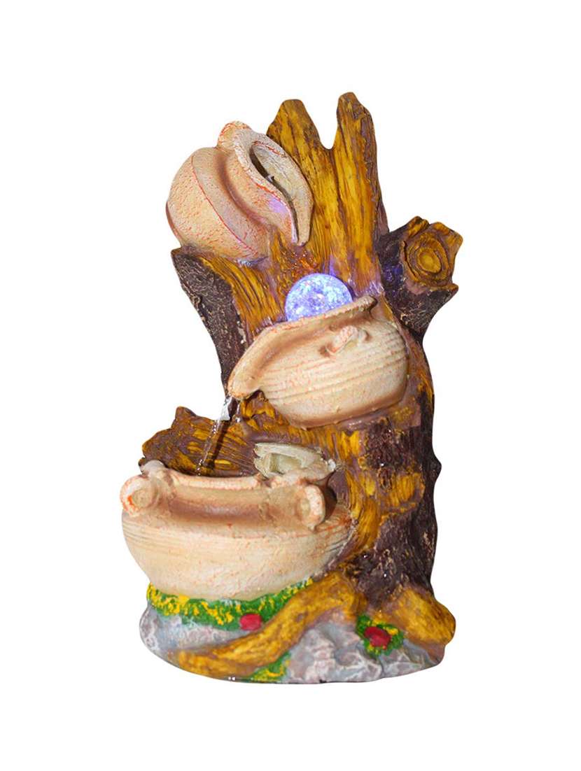  polyresin multicolour one step water fountain with adjustable speed control