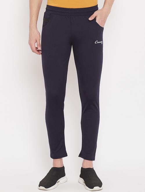 navy blue solid full length track pant - 17404064 - Standard Image - 0