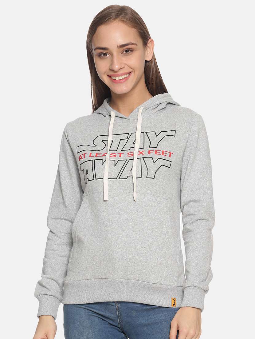 women's chest print sweatshirt