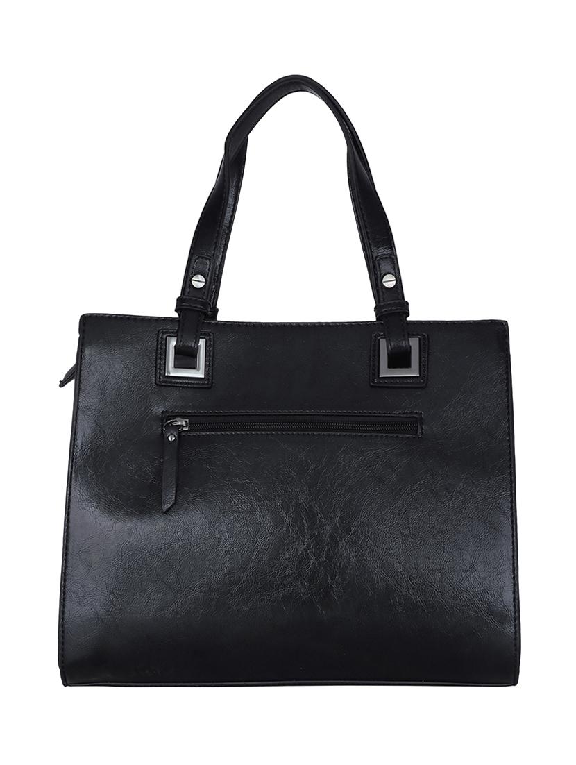 black leatherette (pu) handbag - 17406210 - Standard Image - 1