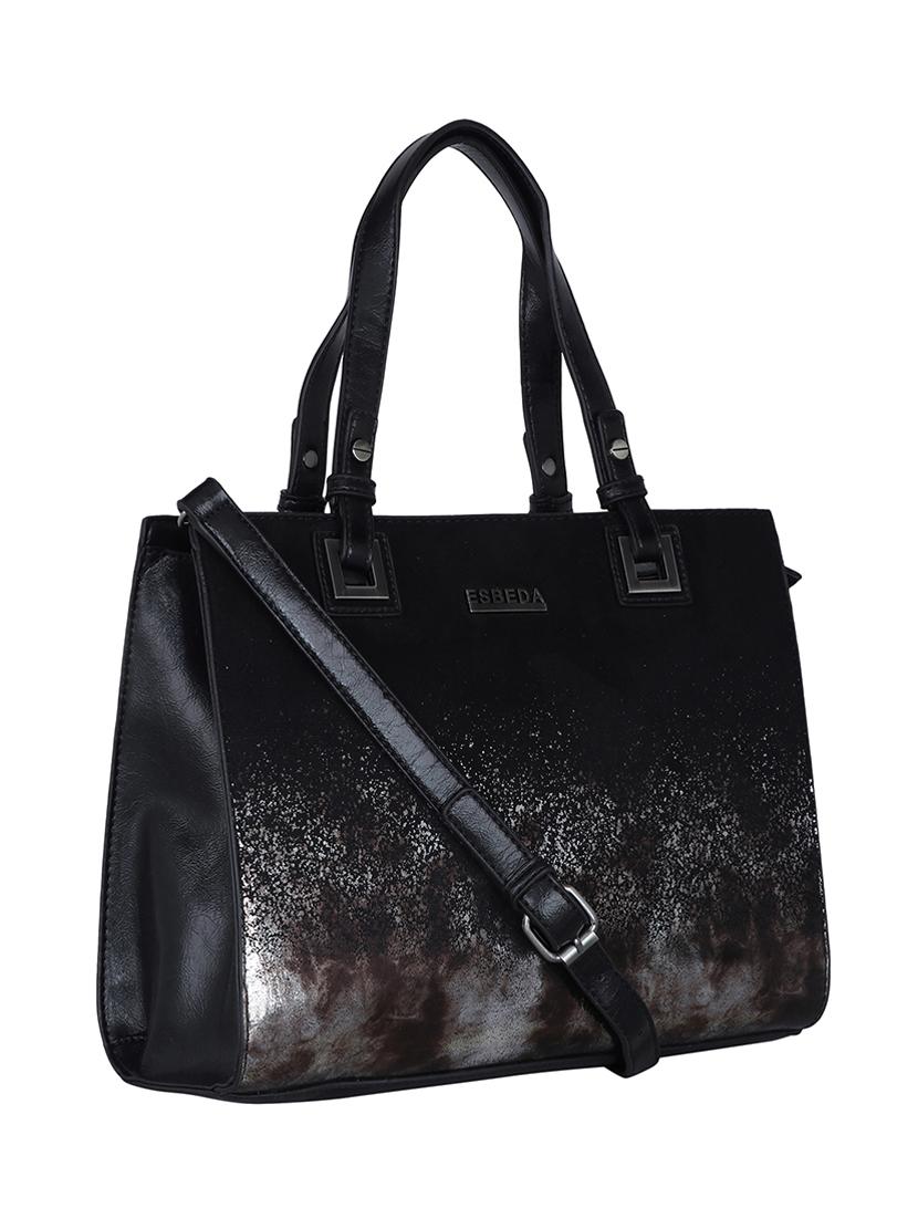 black leatherette (pu) handbag - 17406210 - Standard Image - 4