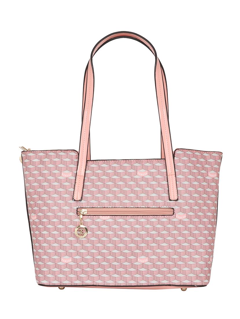 pink leatherette (pu) handbag - 17406214 - Standard Image - 1
