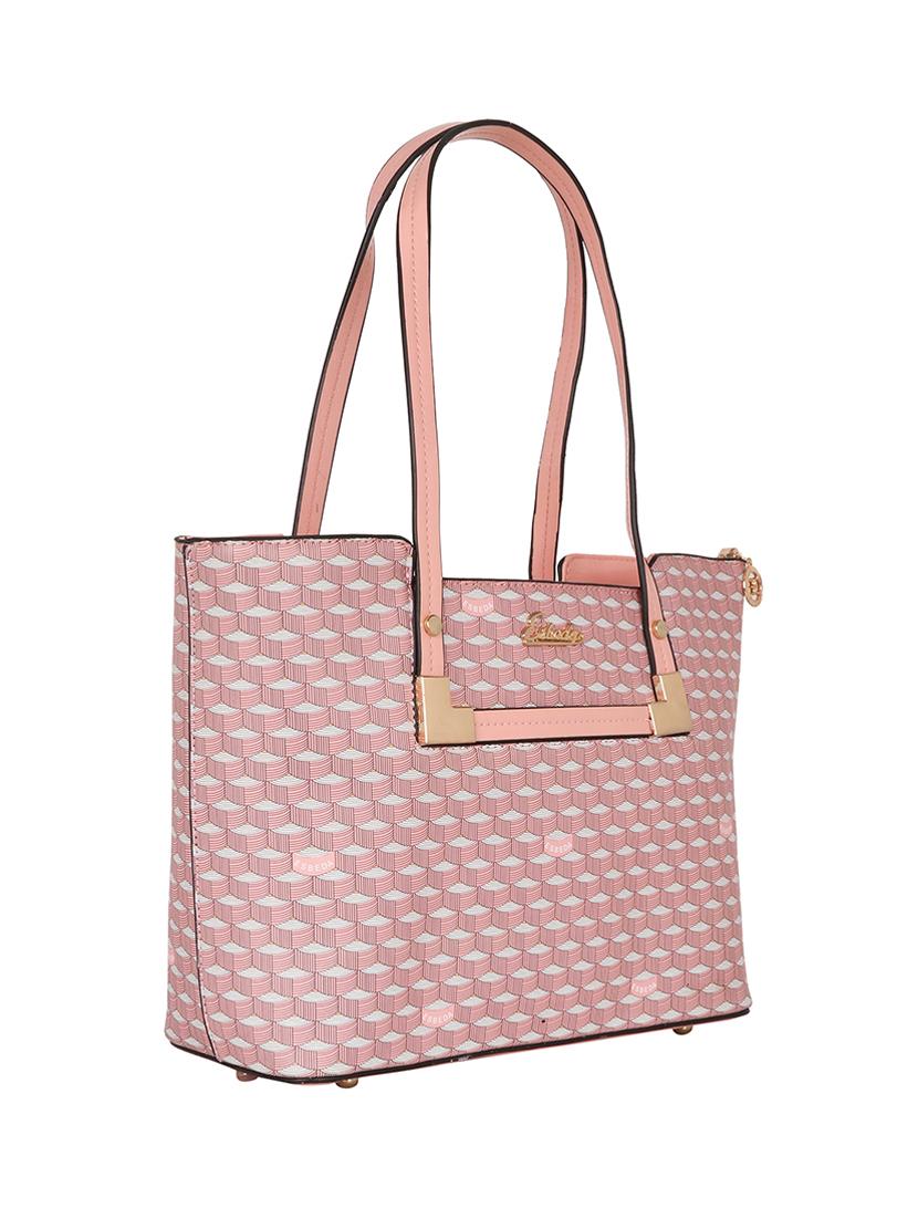 pink leatherette (pu) handbag - 17406214 - Standard Image - 4
