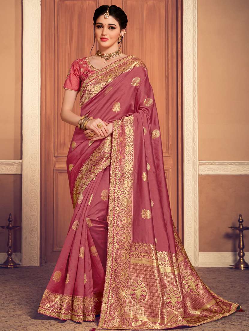 floral banarasi saree with blouse