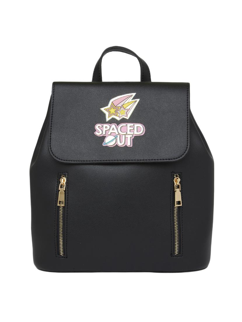 black leatherette (pu) fashion backpack - 17407590 - Zoom Image - 0