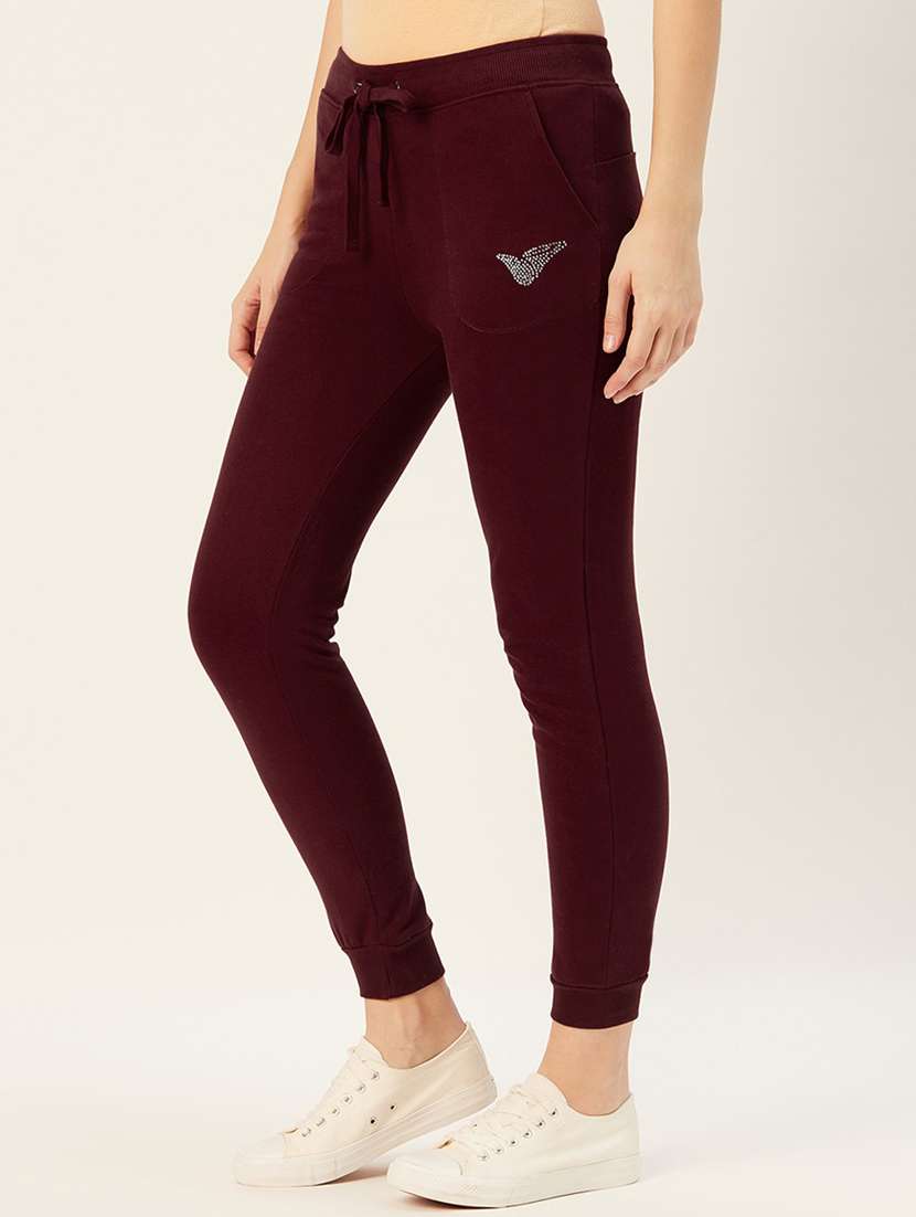 high rise solid joggers - 17408551 - Standard Image - 1