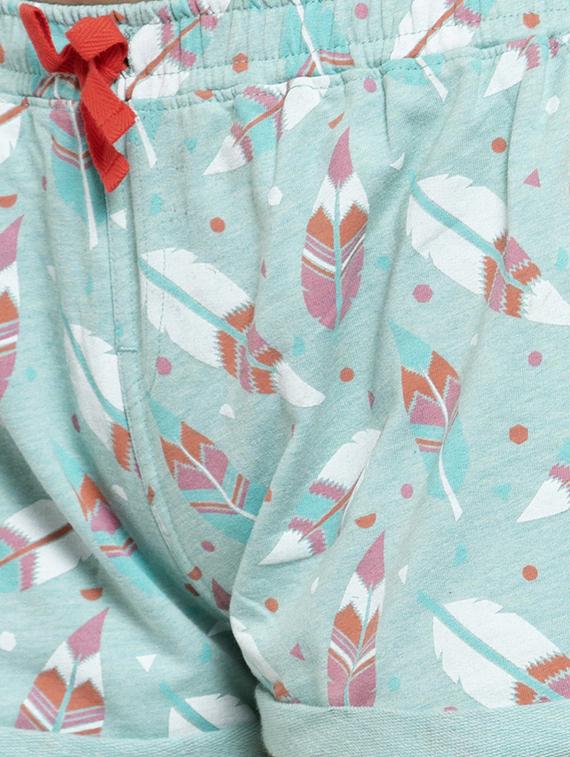 drawstring waist floral short - 17408725 - Standard Image - 4