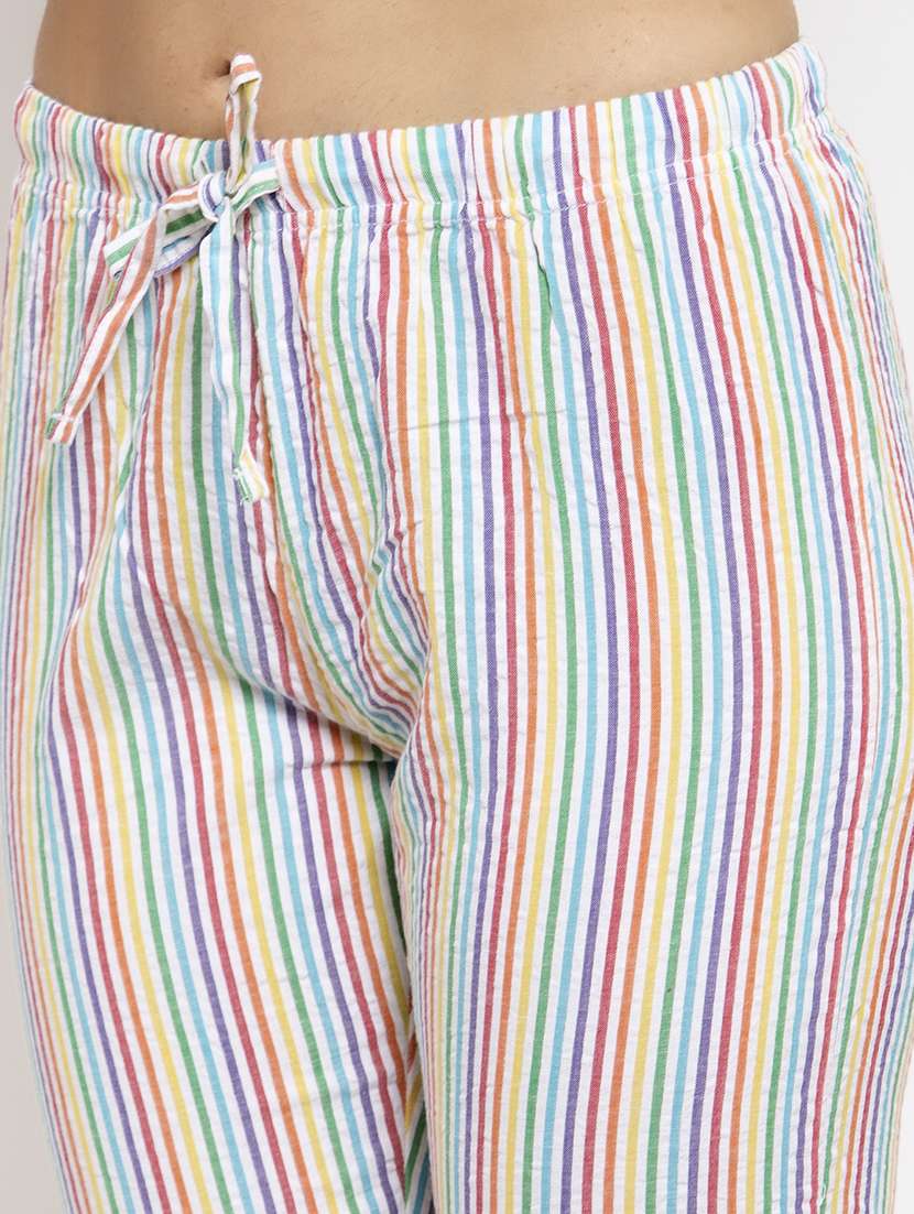 drawstring waist striped pajama - 17408733 -  Standard Image - 4