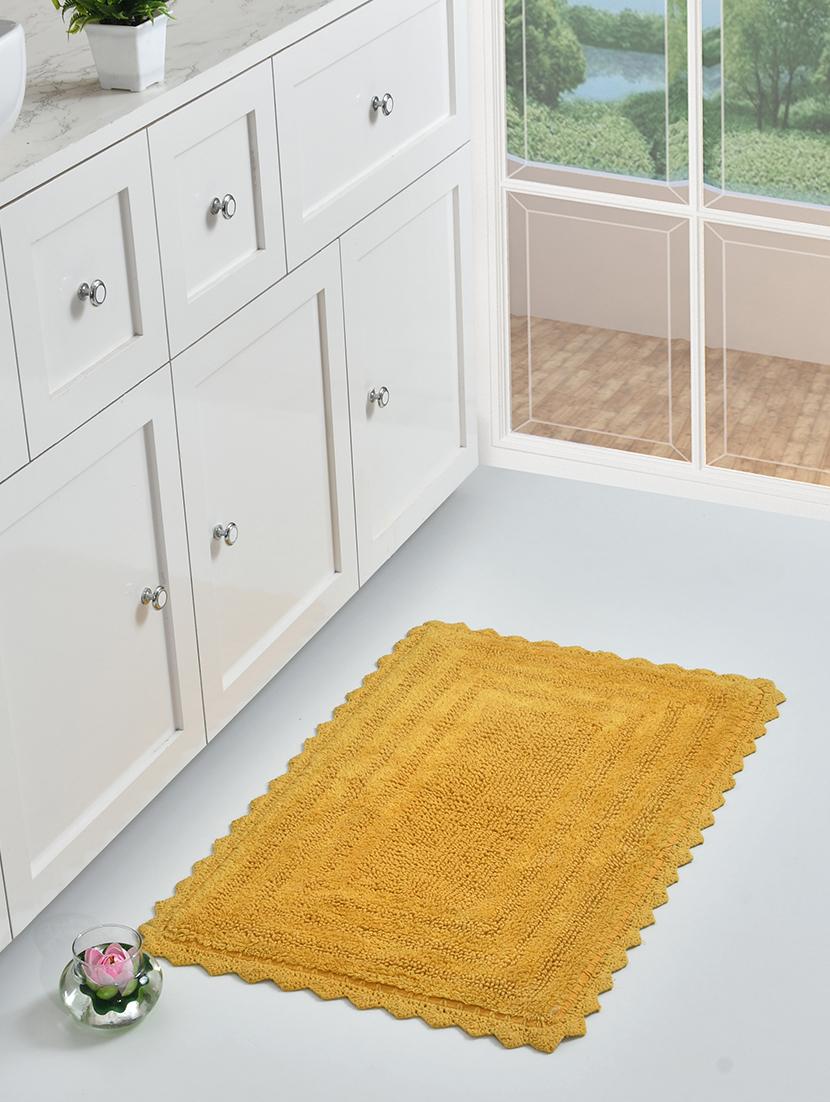 sheen decor mirror reversible bathmat collection, 50x80 cms, yellow