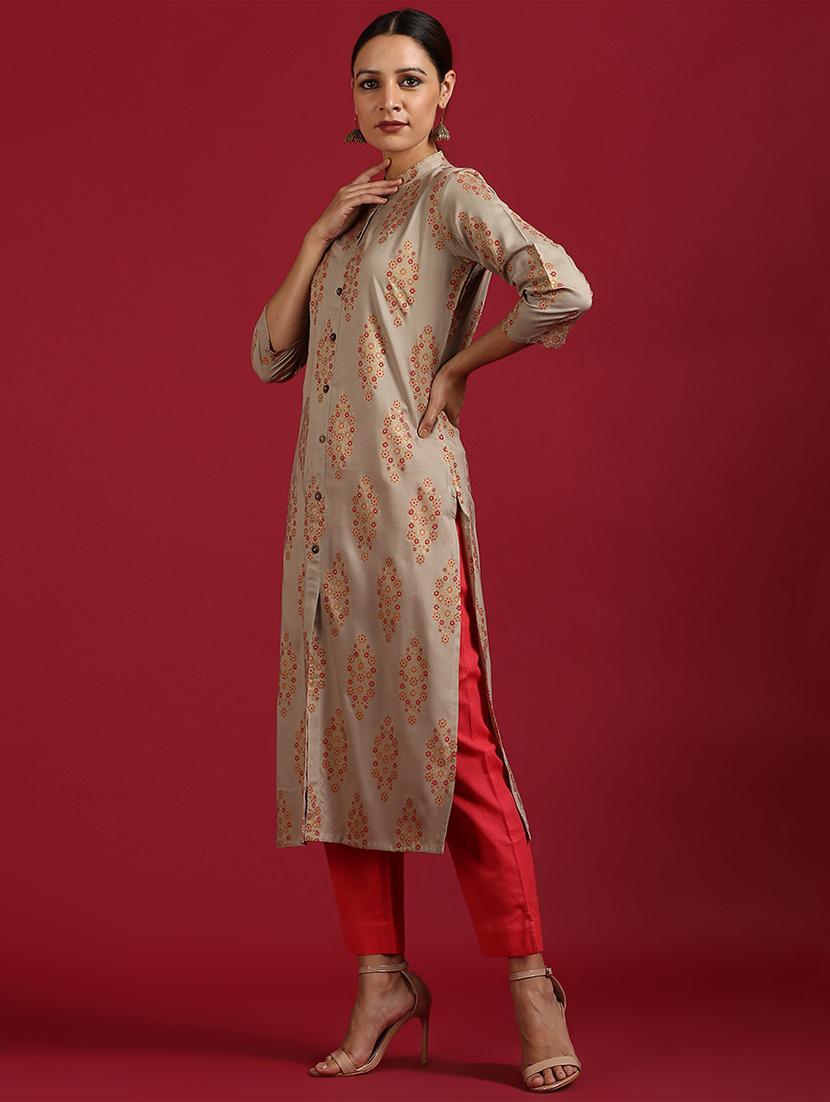 women's straight kurta - 17410049 - Standard Image - 1