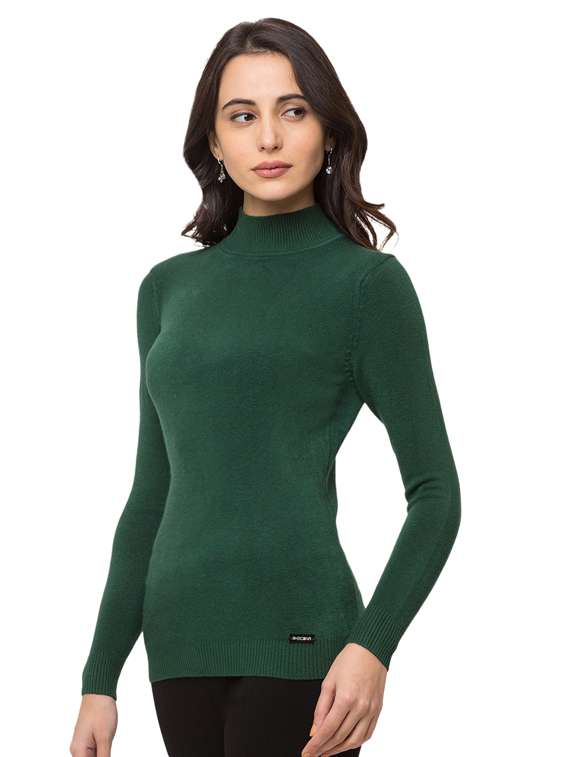 mock neck ribbed top 