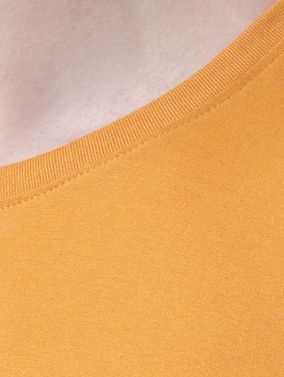 yellow chest print t-shirt - 17411537 -  Standard Image - 4