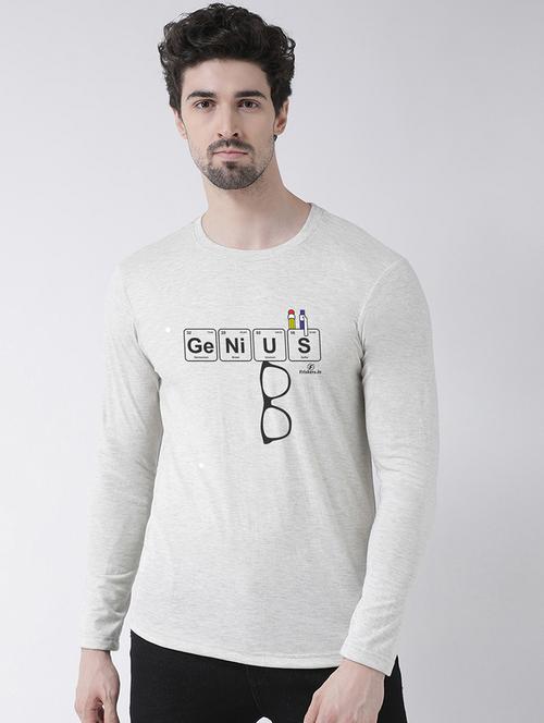 grey chest print t-shirt - 17411540 -  Standard Image - 0