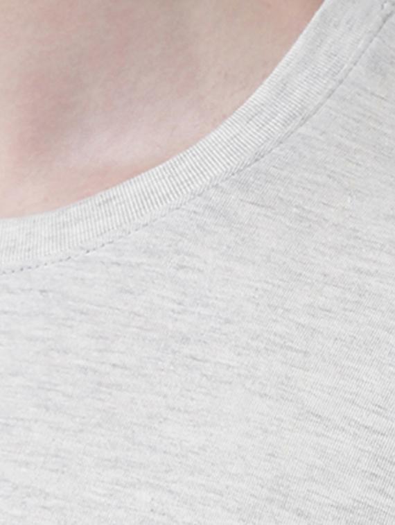 grey chest print t-shirt - 17411566 - Standard Image - 4