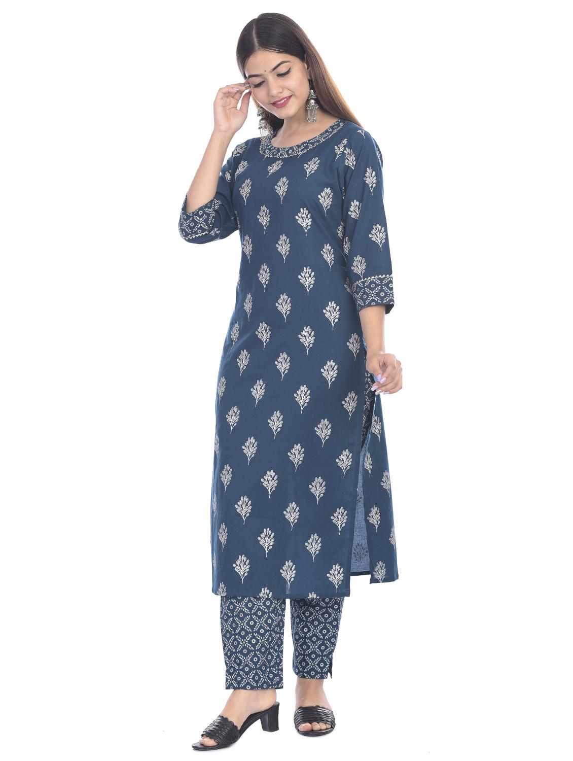 floral kurta pant set with dupatta - 17411711 -  Standard Image - 1