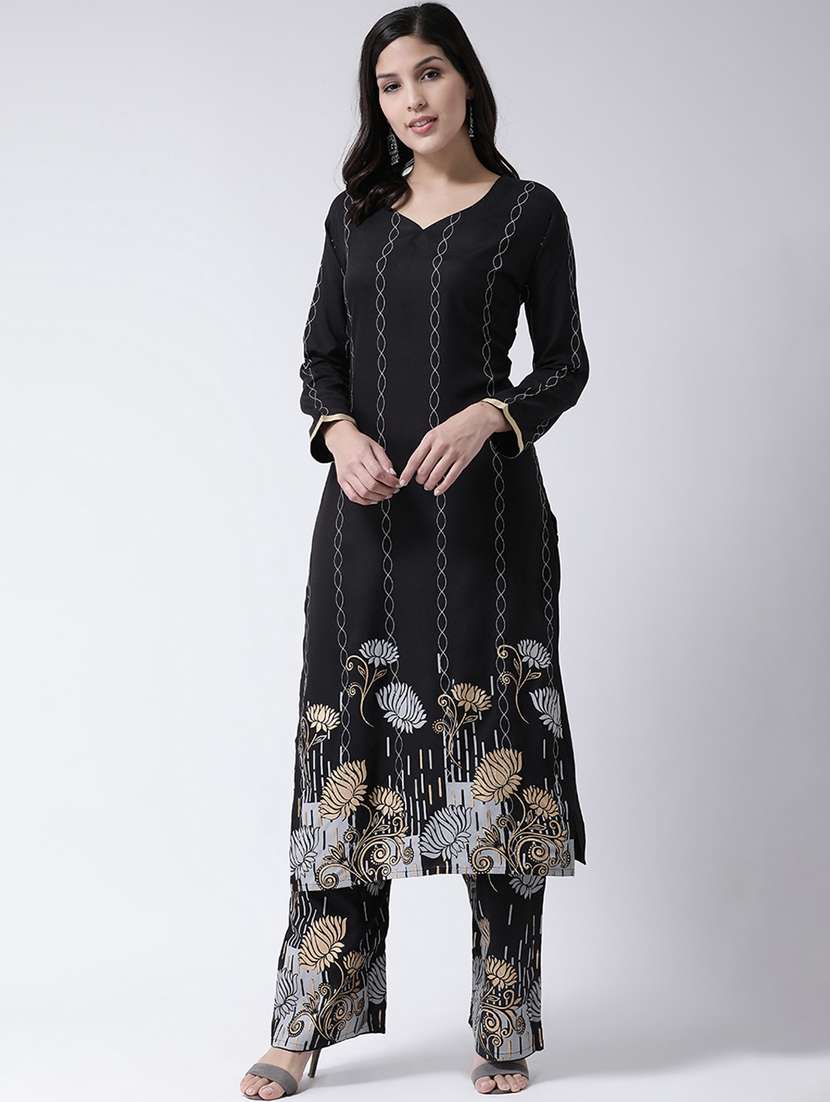 foil print kurta palazzo set