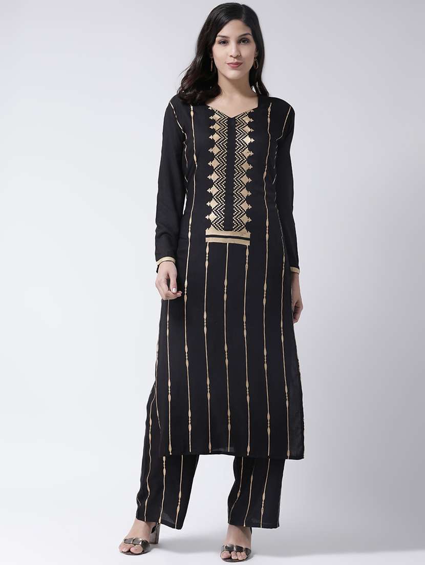 foil print kurta palazzo set