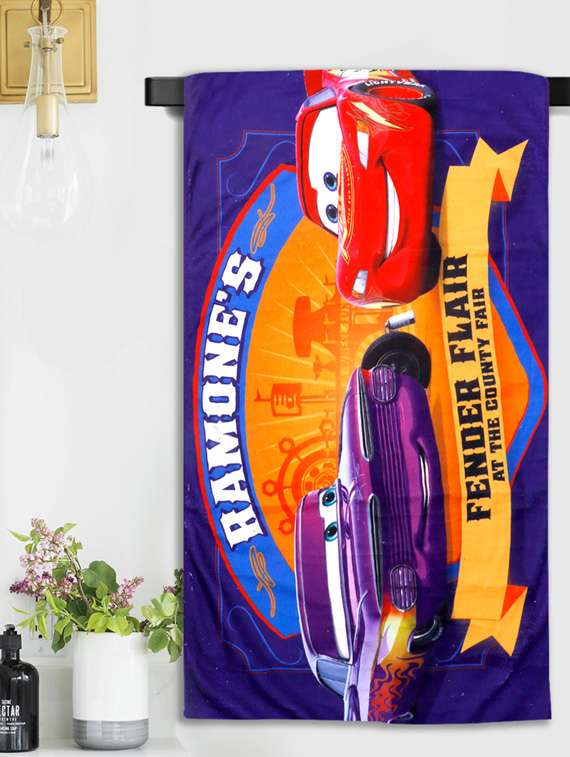  car flair microfiber printed bath towel 