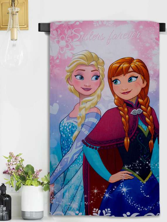  frozen forever microfiber printed bath towel for kids  