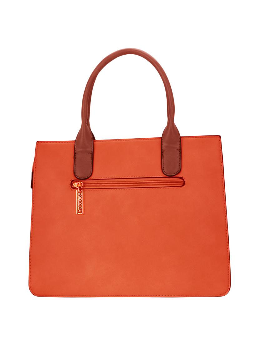 orange leatherette handbag - 17415155 - Standard Image - 1