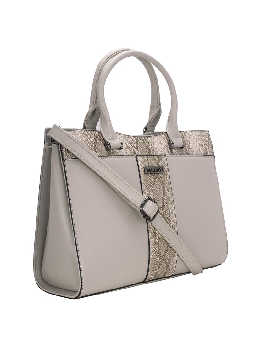 white leatherette handbag - 17415168 - Standard Image - 4
