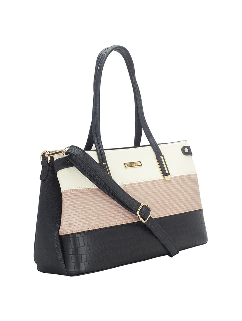 black leatherette handbag - 17415173 - Standard Image - 4