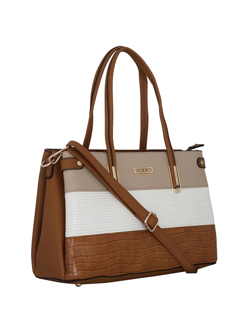 tan leatherette handbag - 17415174 - Standard Image - 4