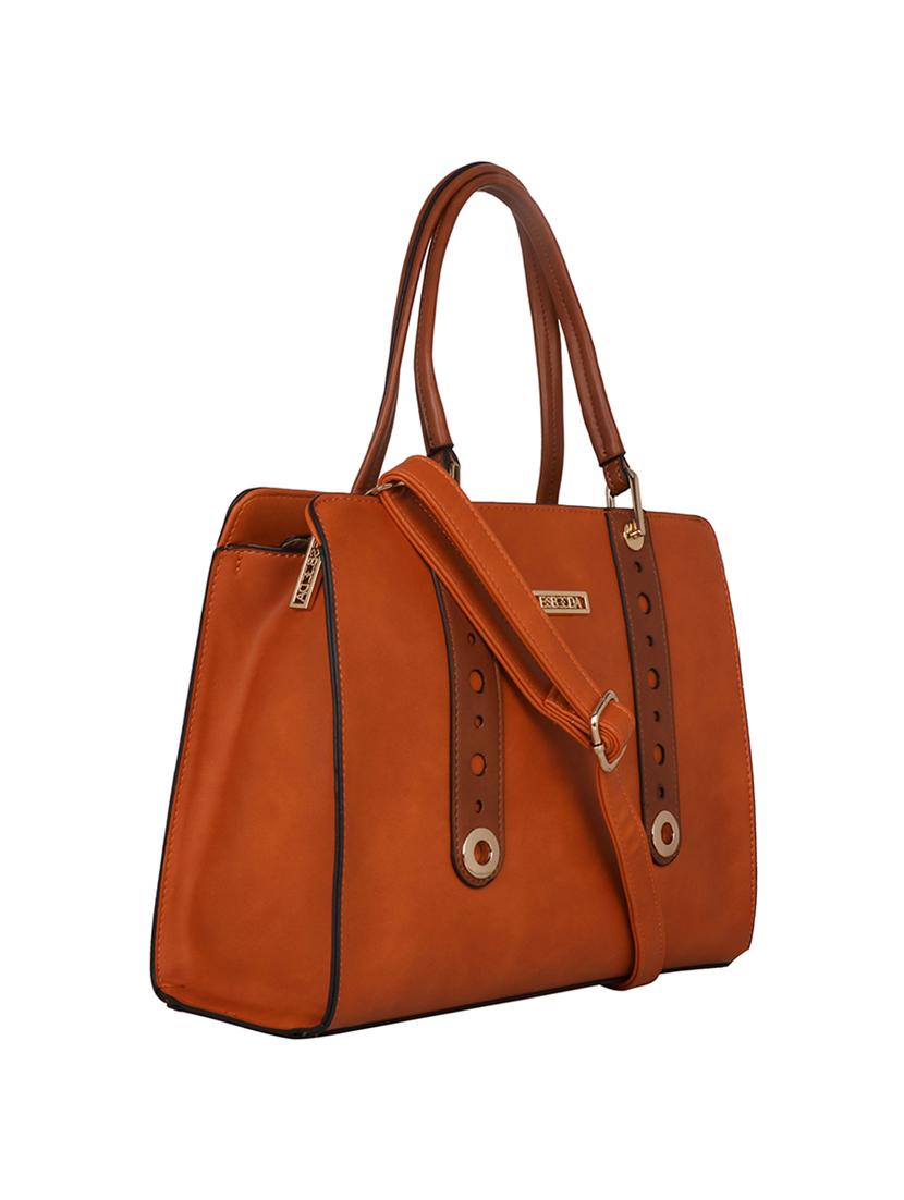 tan leatherette handbag - 17415178 - Standard Image - 4