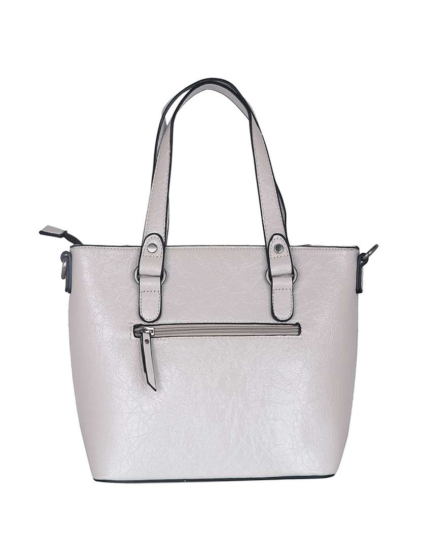 white leatherette handbag - 17415194 - Standard Image - 1