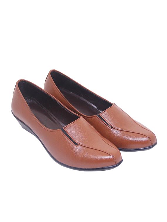 tan slip on wedges - 17415563 -  Standard Image - 1