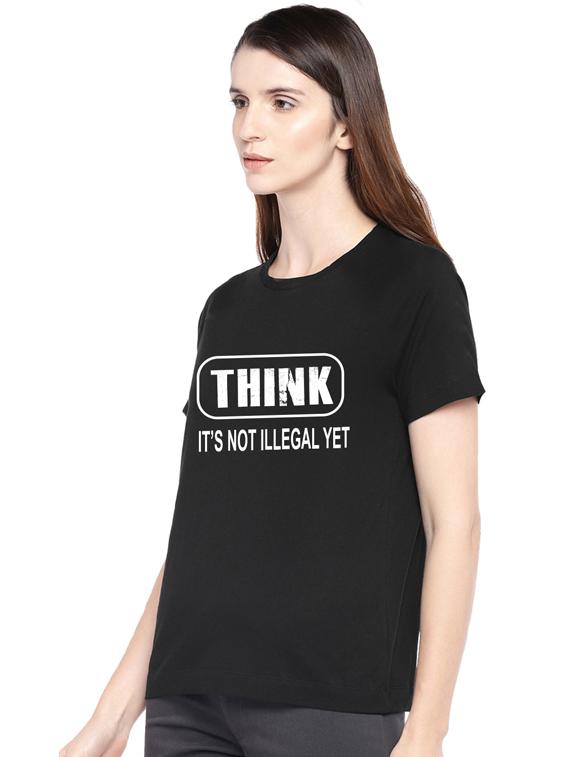 round neck typographic tee - 17415650 - Standard Image - 1