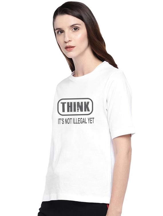 round neck typographic tee - 17415652 - Standard Image - 1