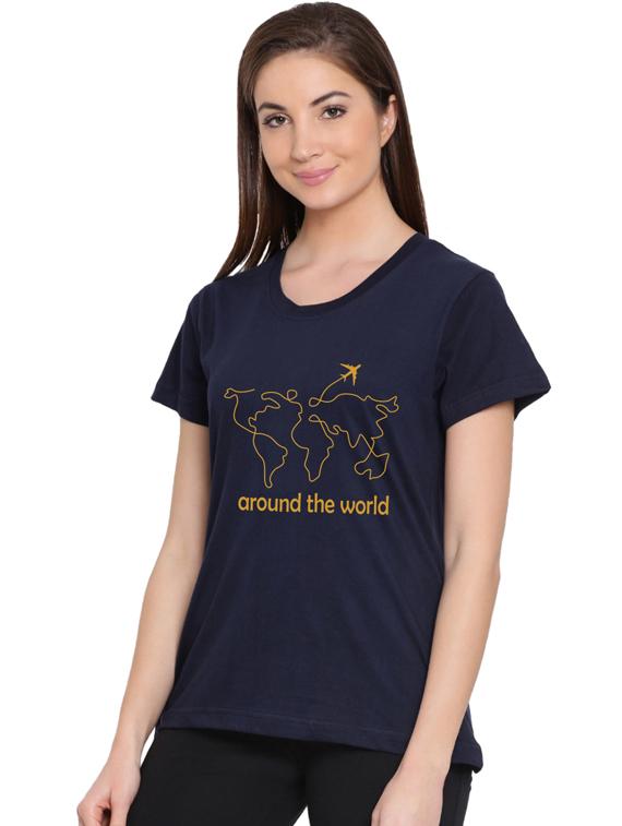 round neck printed tee - 17415668 - Standard Image - 1