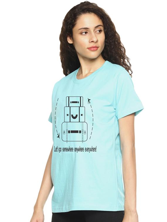 round neck printed tee - 17415669 - Standard Image - 1