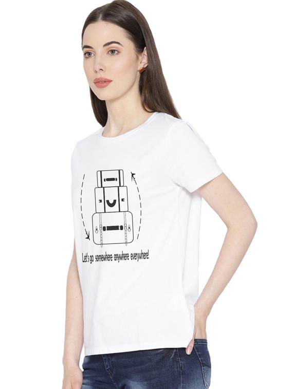 round neck printed tee - 17415671 - Standard Image - 1