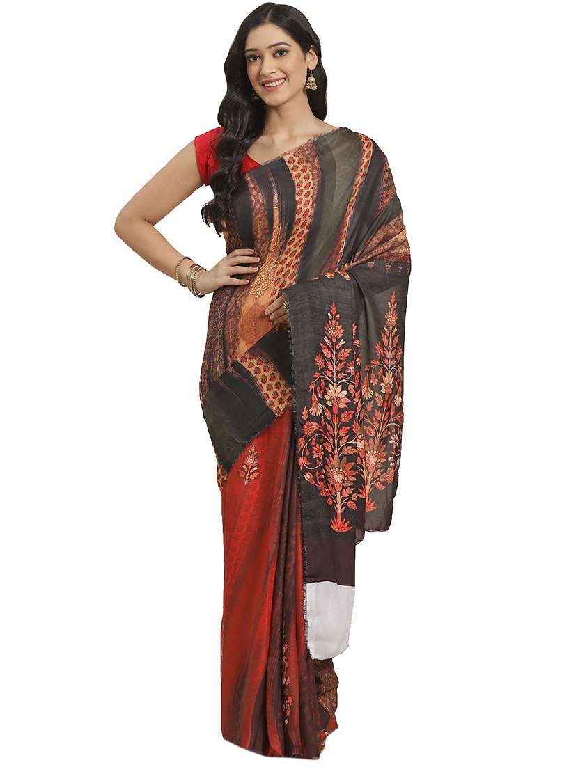 women's floral multi colored saree
