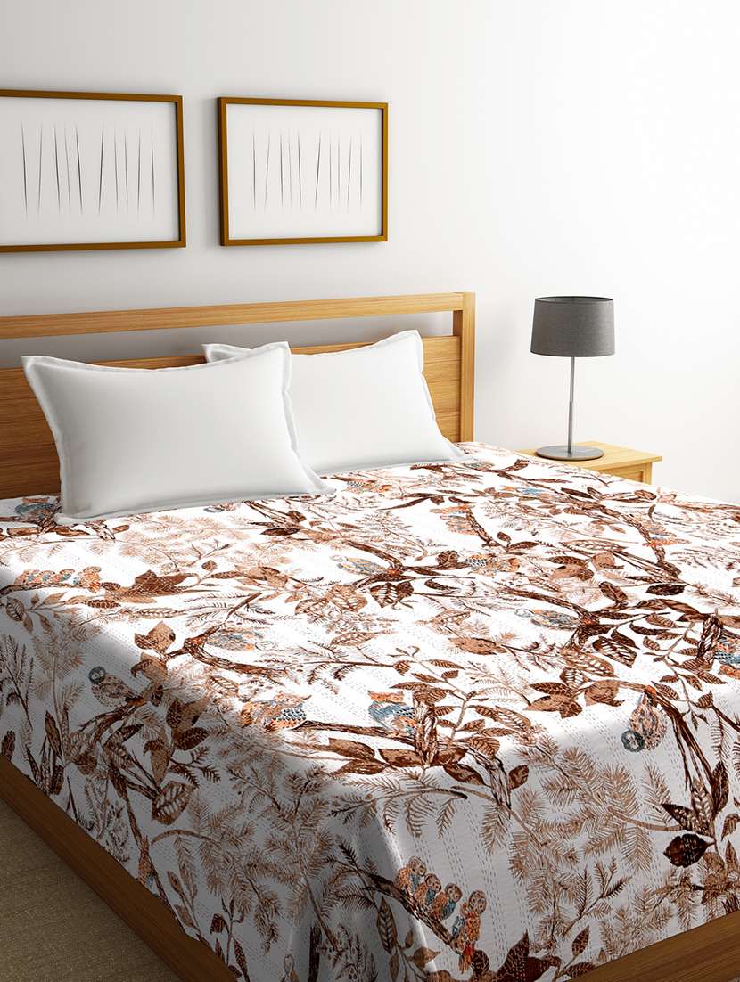  traditional jaipuri kantha double bed cover