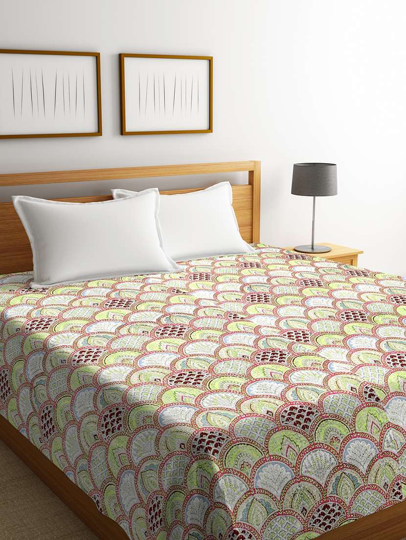  traditional jaipuri kantha double bed cover