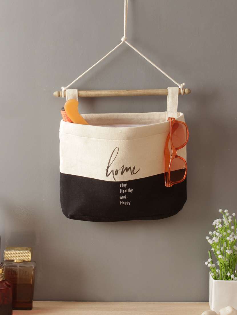   multipurpose white and black wall hanging organizer